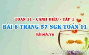 Bài 6 trang 57 SGK Toán 11 tập 1 Cánh Diều